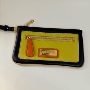 Spartina 449 Green, Orange, Navy Clutch Wristlet
